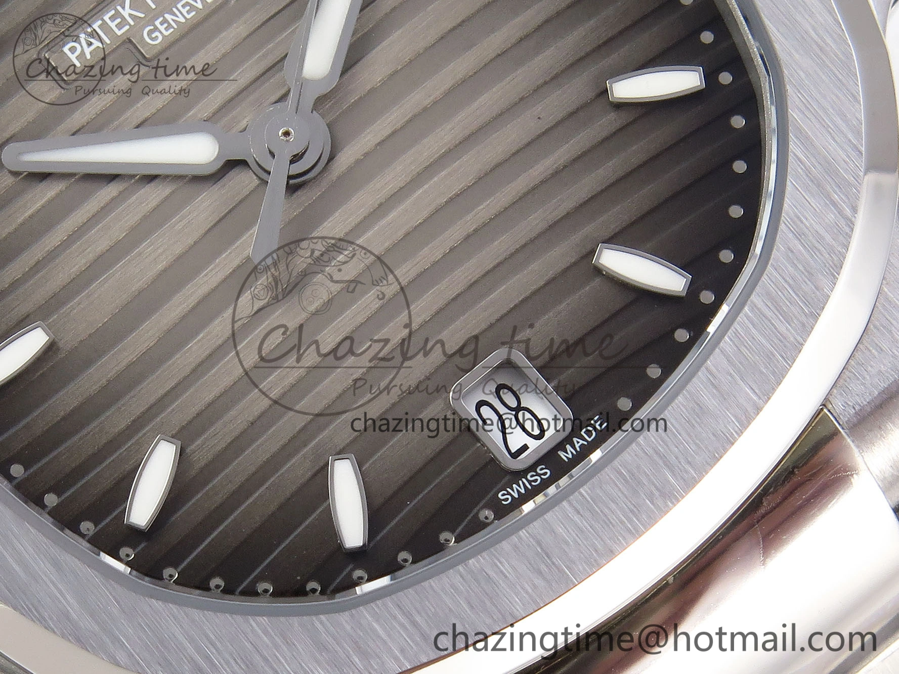 NAUTILUS 7118 LADIES SS PPF 1:1 BEST EDITION BROWN DIAL ON SS BRACELET 324CS