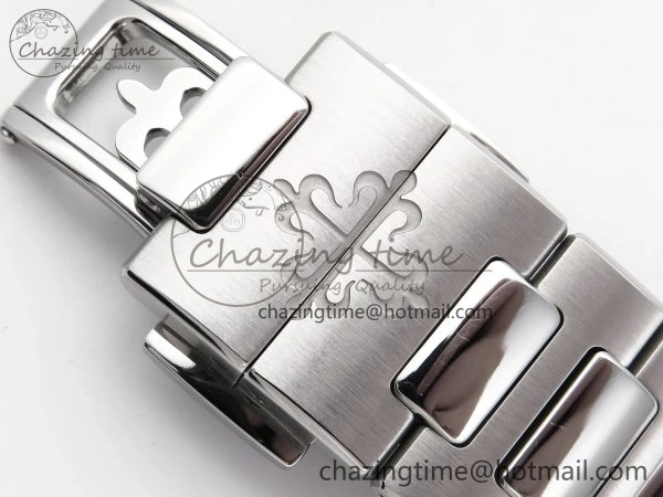 NAUTILUS 7118 LADIES SS PPF 1:1 BEST EDITION WHITE DIAL DIAMONDS BEZEL ON SS BRACELET 324CS