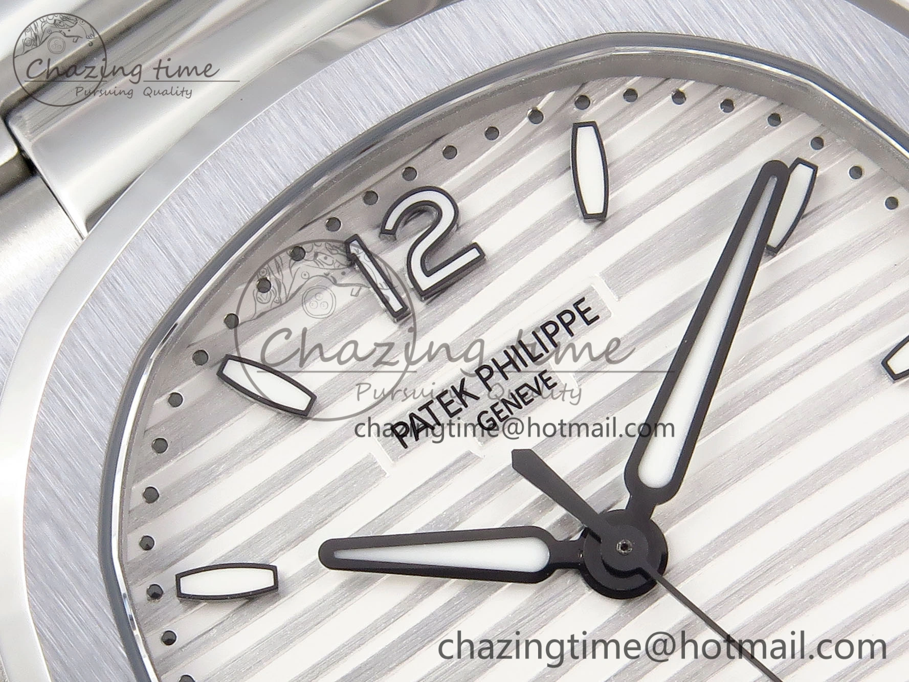NAUTILUS 7118 LADIES SS PPF 1:1 BEST EDITION WHITE DIAL ON SS BRACELET 324CS