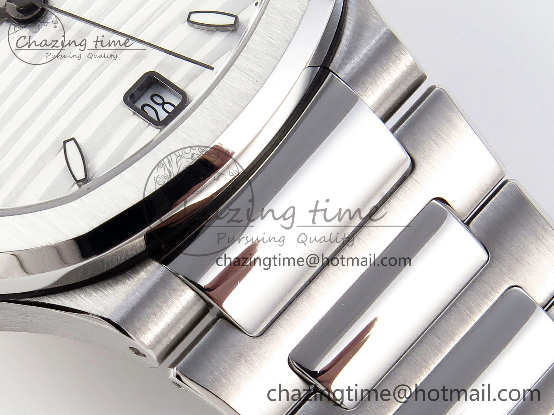 NAUTILUS 7118 LADIES SS PPF 1:1 BEST EDITION WHITE DIAL ON SS BRACELET 324CS