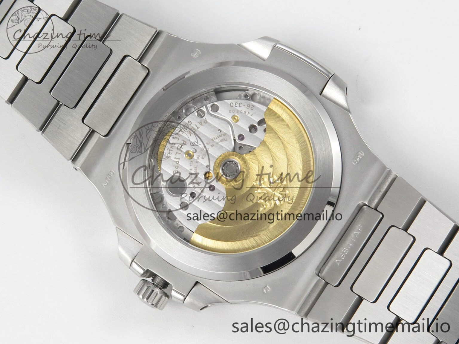 Nautilus 5711 3KF 1:1 Best Edition Blue Textured Dial on SS Bracelet A330 Super Clone