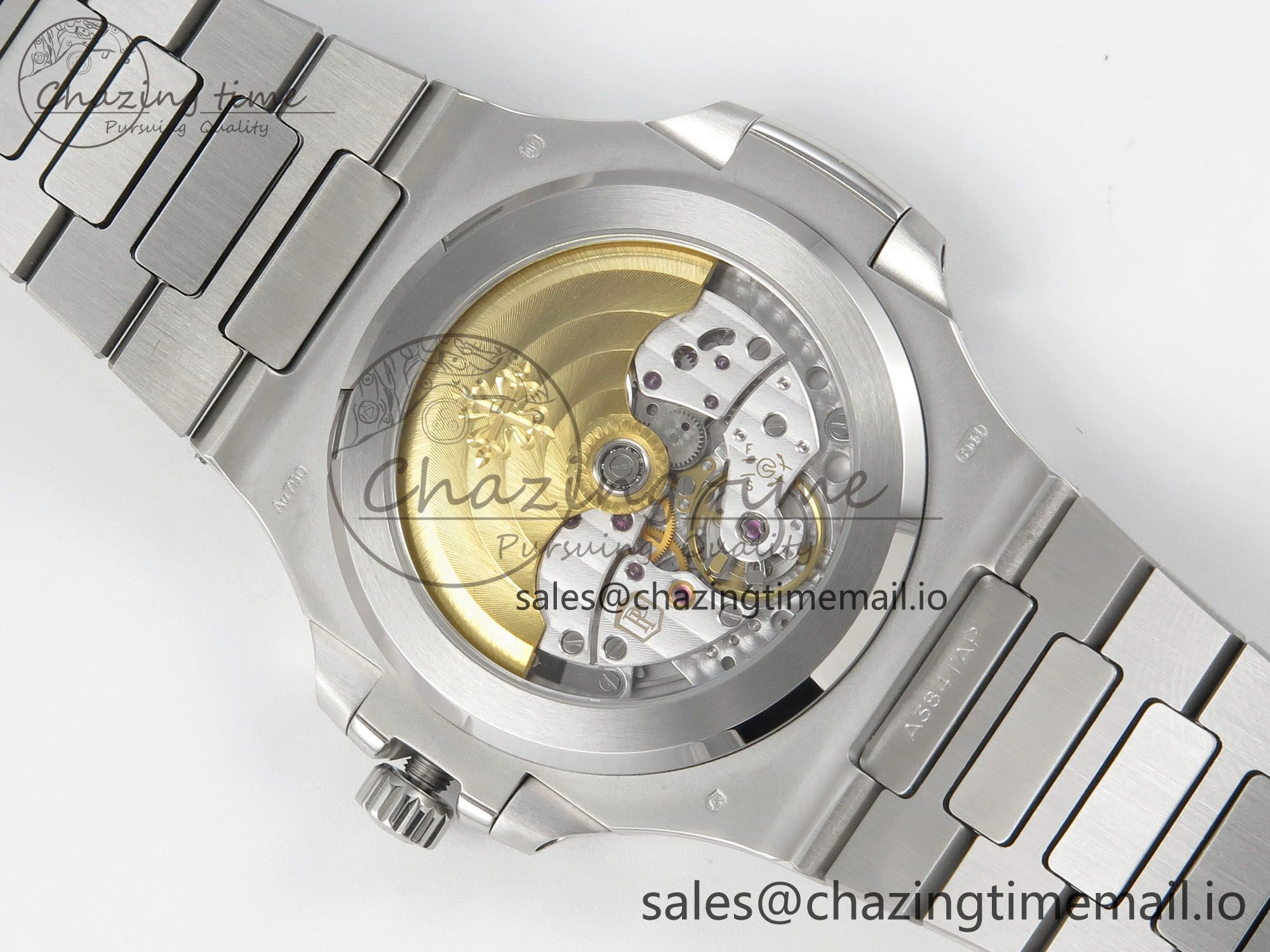 Nautilus 5711 3KF 1:1 Best Edition Blue Textured Dial on SS Bracelet A330 Super Clone