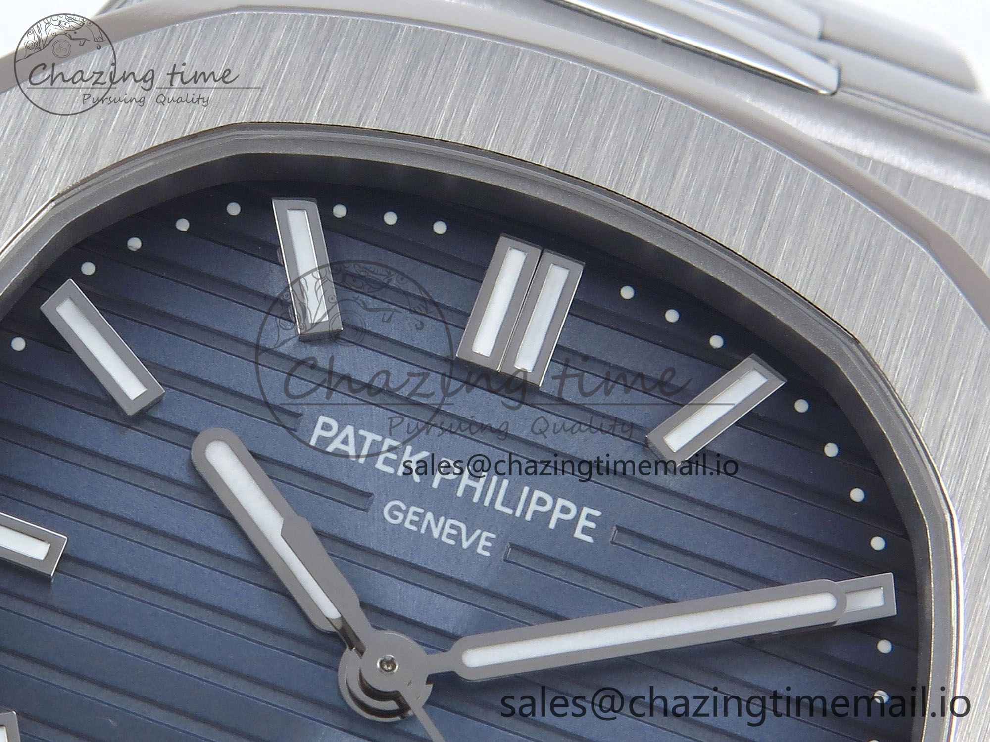 Nautilus 5711 3KF 1:1 Best Edition Blue Textured Dial on SS Bracelet A330 Super Clone