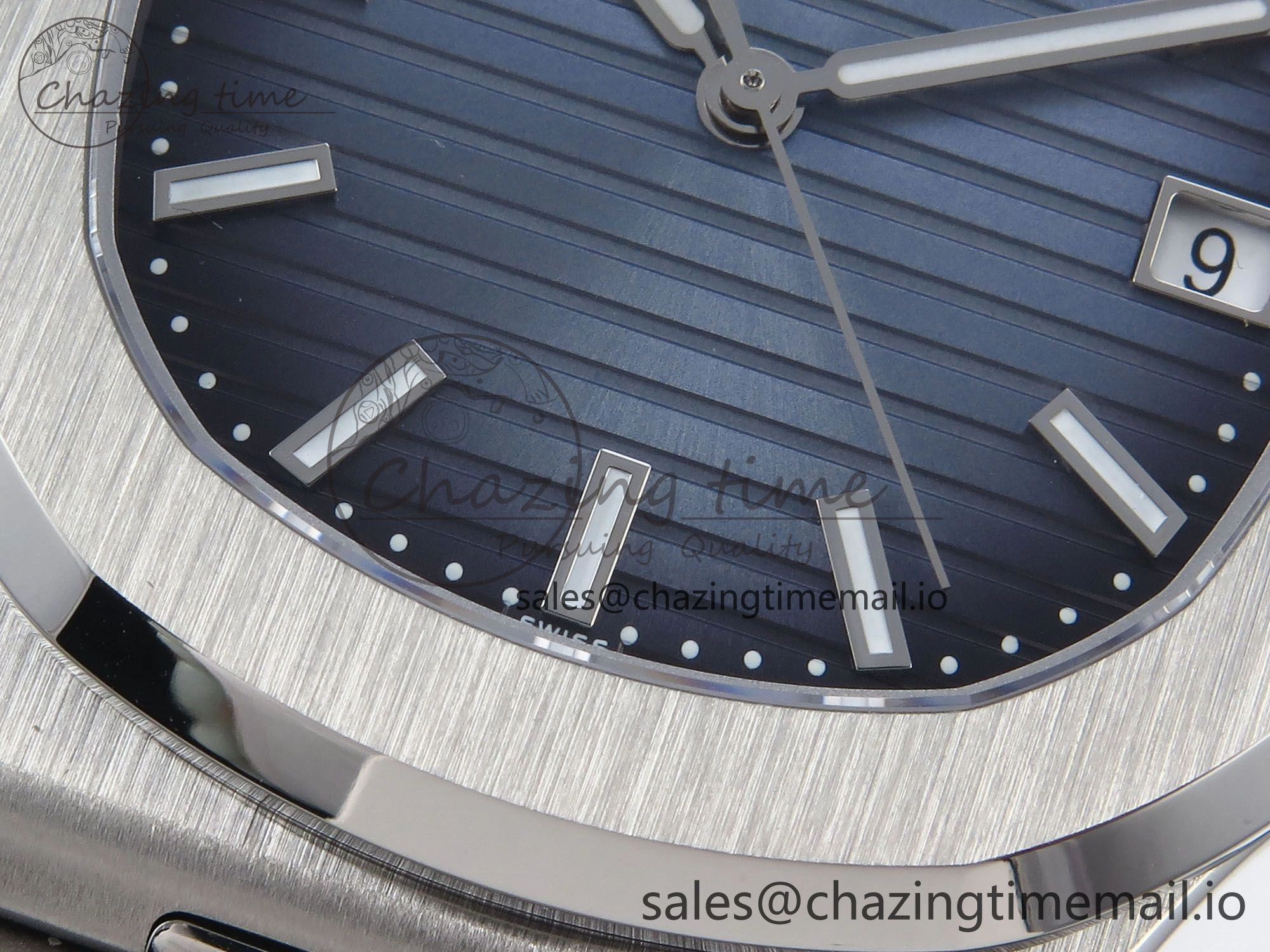 Nautilus 5711 3KF 1:1 Best Edition Blue Textured Dial on SS Bracelet A330 Super Clone
