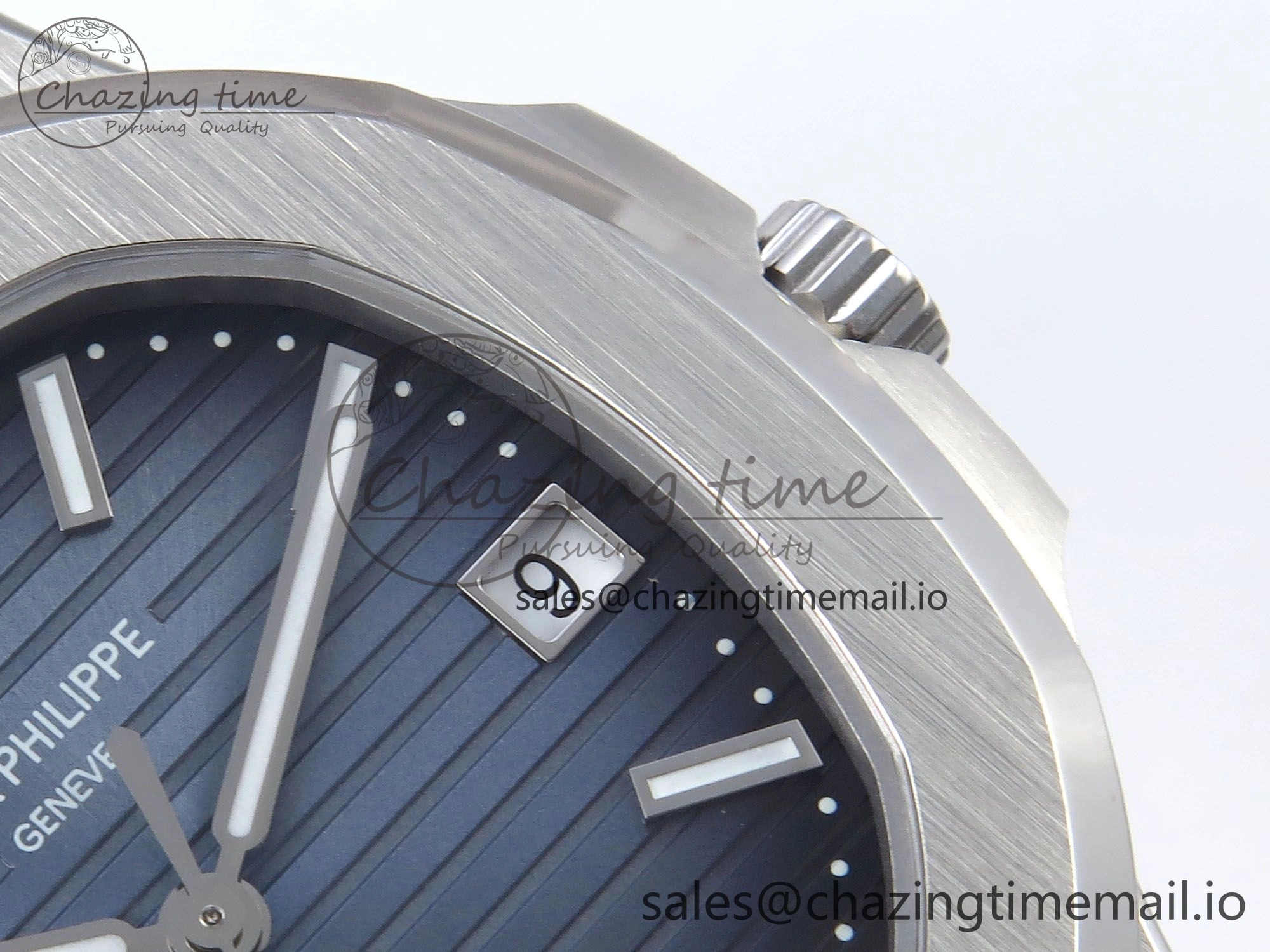 Nautilus 5711 3KF 1:1 Best Edition Blue Textured Dial on SS Bracelet A330 Super Clone