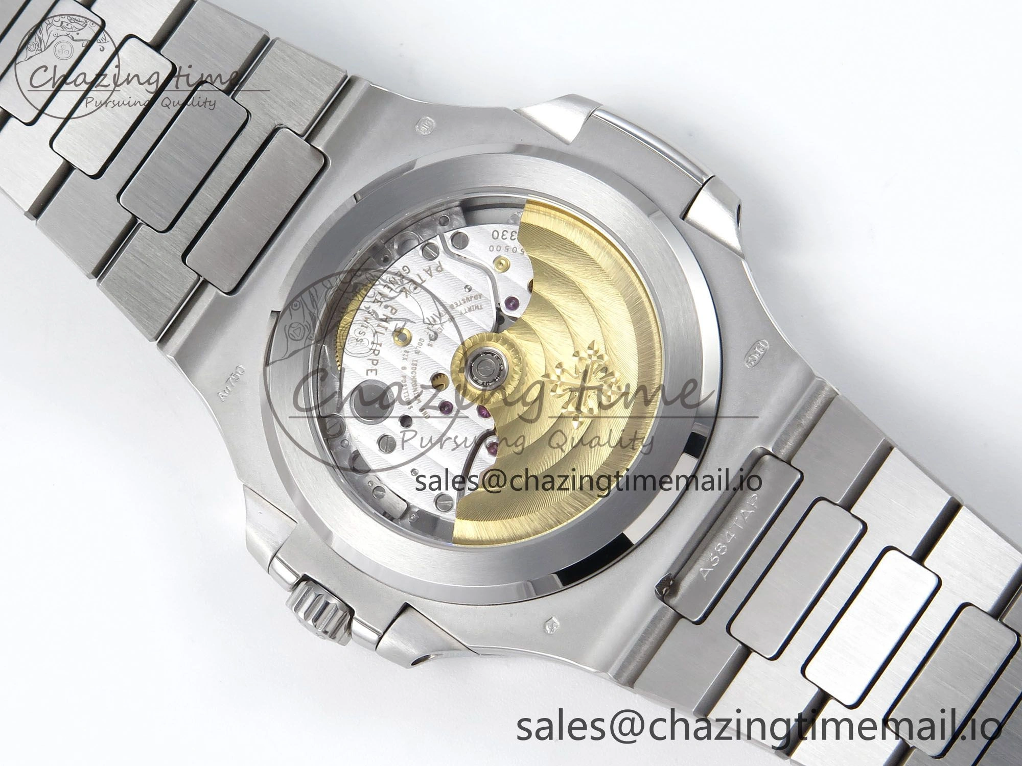 Nautilus 5711 3KF 1:1 Best Edition Blue Textured Dial on SS Bracelet A330 Super Clone