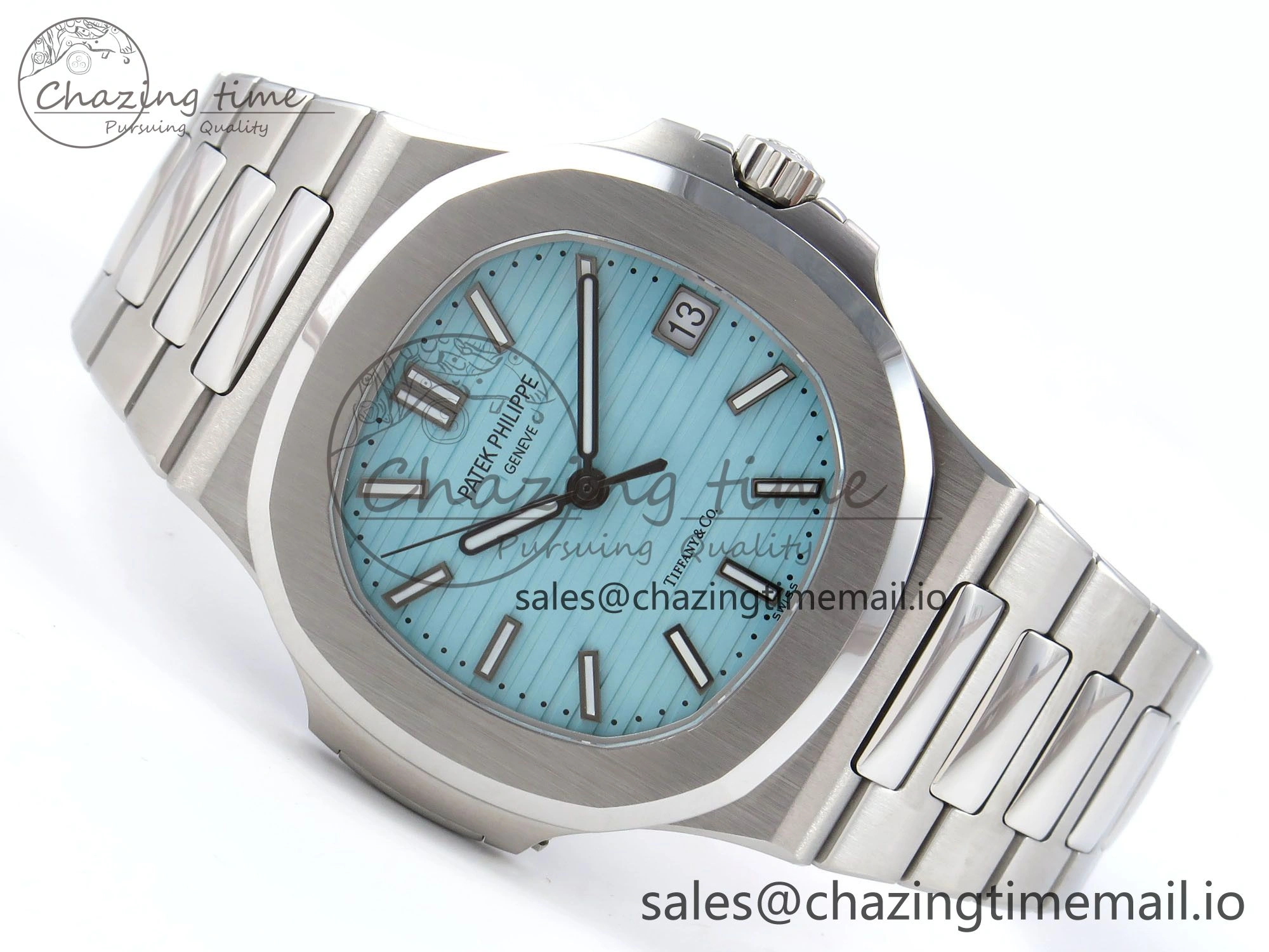 Nautilus 5711 3KF 1:1 Best Edition Tiffany Blue Dial on SS Bracelet A324 Super Clone V2