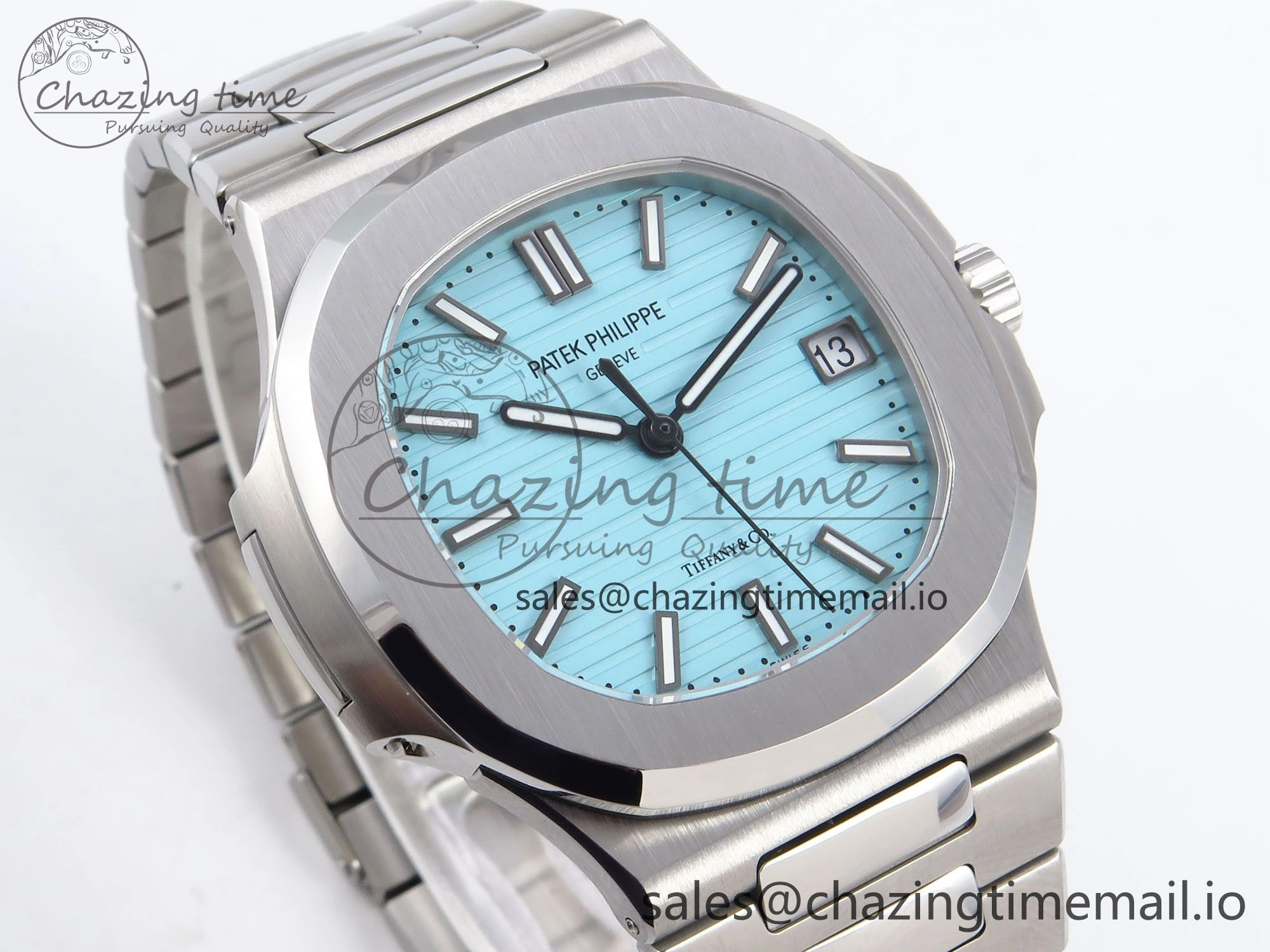 Nautilus 5711 3KF 1:1 Best Edition Tiffany Blue Dial on SS Bracelet A324 Super Clone V2