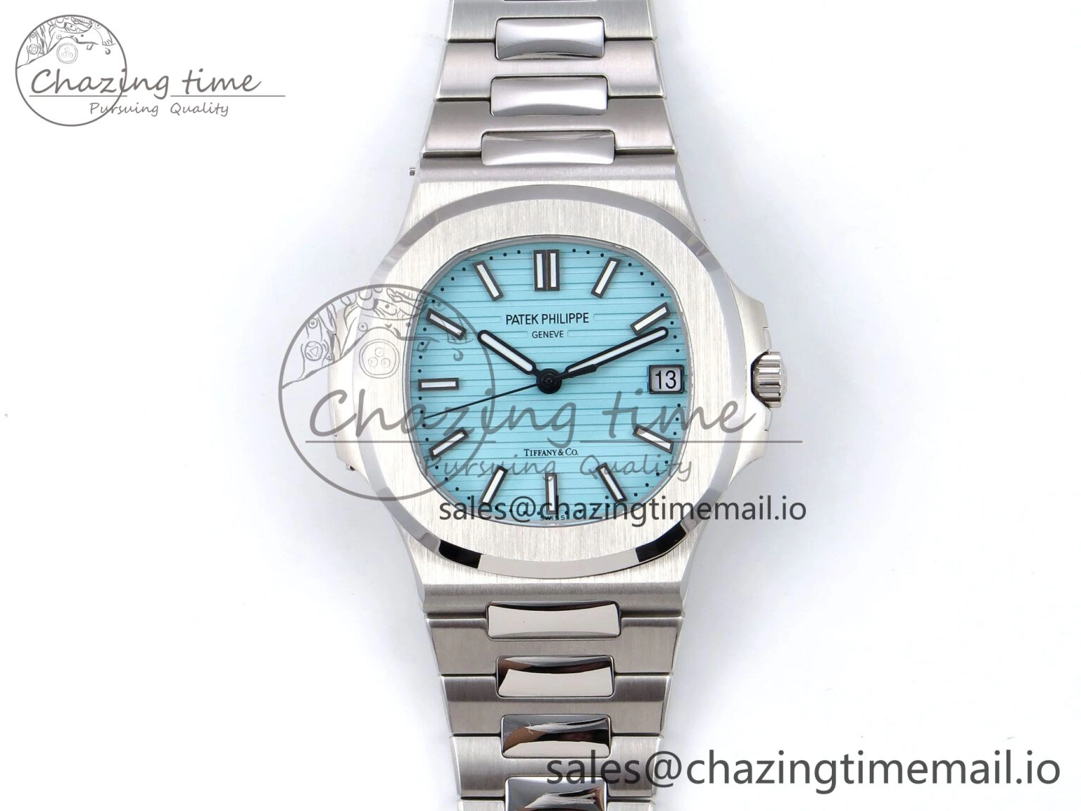 Nautilus 5711 3KF 1:1 Best Edition Tiffany Blue Dial on SS Bracelet A324 Super Clone V2