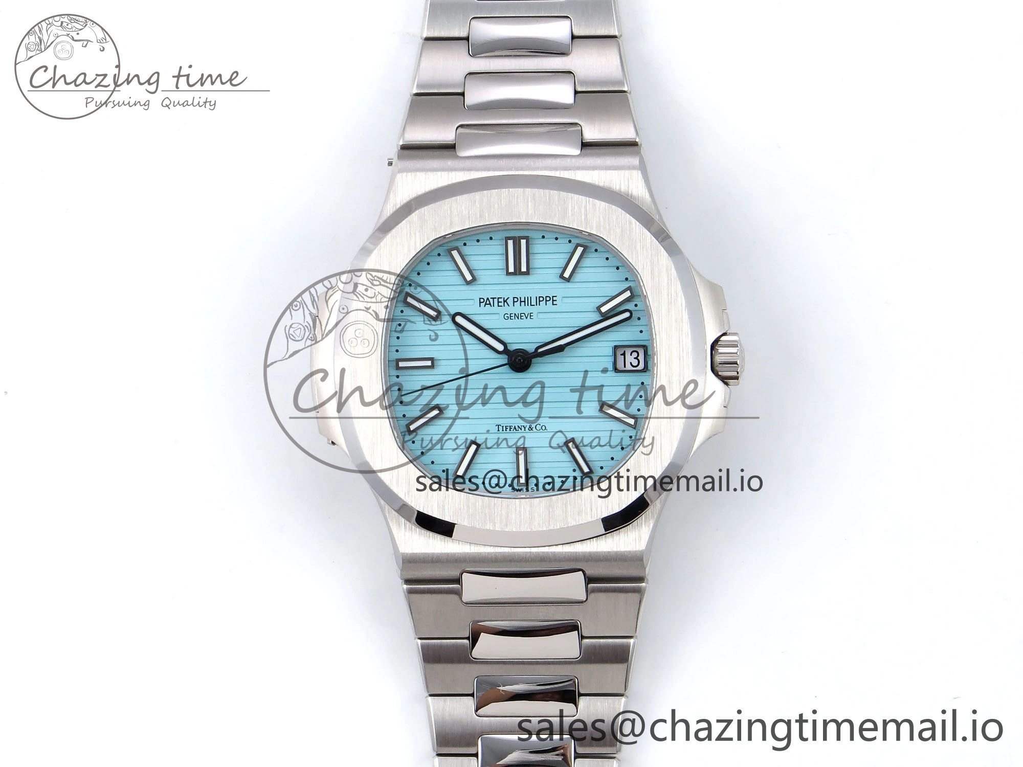 Nautilus 5711 3KF 1:1 Best Edition Tiffany Blue Dial on SS Bracelet A324 Super Clone V2