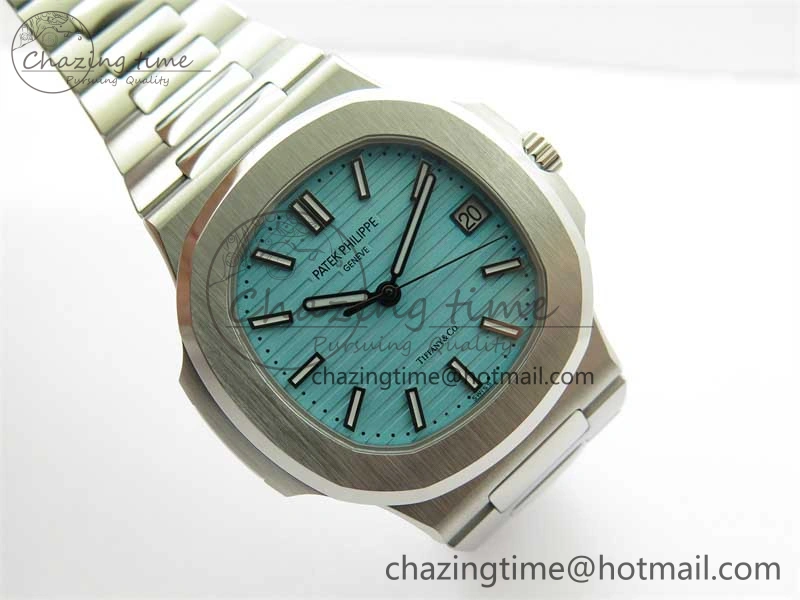 Nautilus 5711 3KF 1:1 Best Edition Tiffany Blue Dial on SS Bracelet A324 Super Clone V2