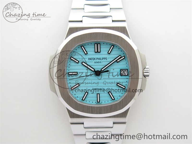 Nautilus 5711 3KF 1:1 Best Edition Tiffany Blue Dial on SS Bracelet A324 Super Clone V2