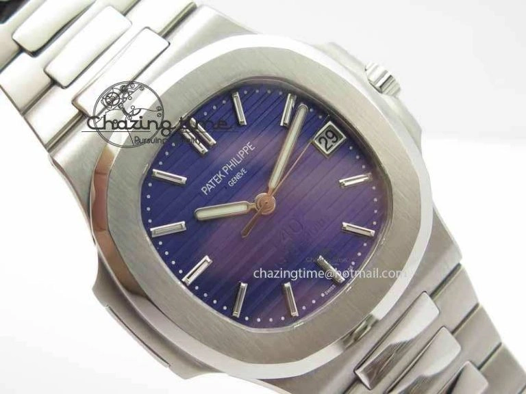 Nautilus 5711 40th Anniversary BP Maker Best Edition Blue Dial On SS Bracelet MIYOTA 9015 PP324CS