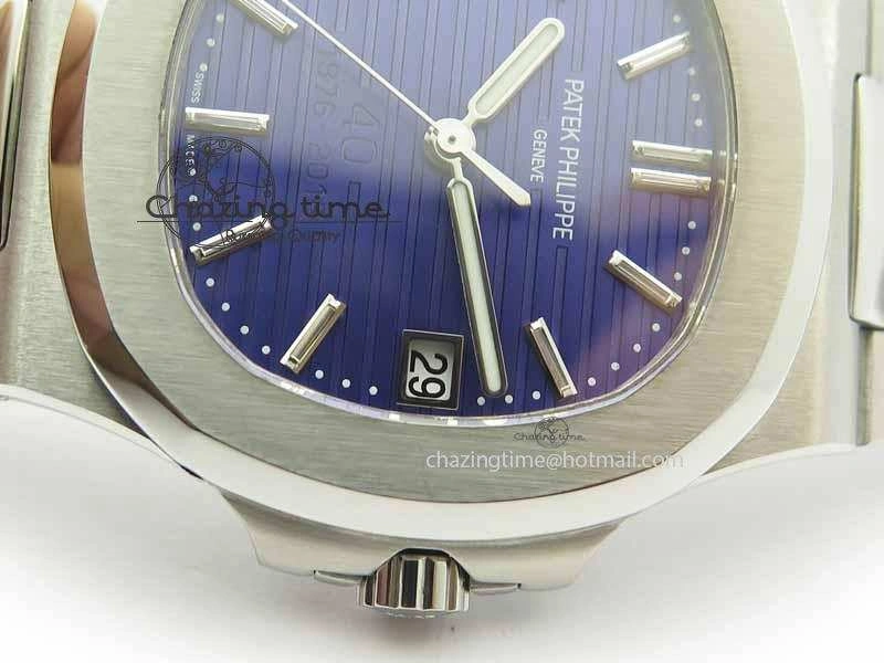 Nautilus 5711 40th Anniversary BP Maker Best Edition Blue Dial On SS Bracelet MIYOTA 9015 PP324CS