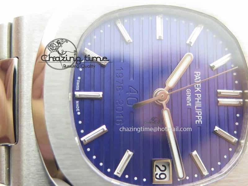 Nautilus 5711 40th Anniversary BP Maker Best Edition Blue Dial On SS Bracelet MIYOTA 9015 PP324CS