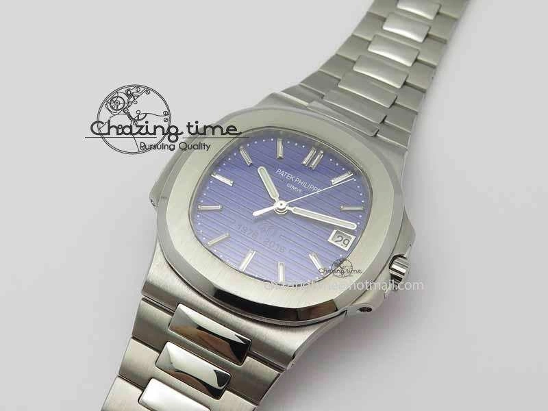 Nautilus 5711 40th Anniversary BP Maker Best Edition Blue Dial On SS Bracelet MIYOTA 9015 PP324CS