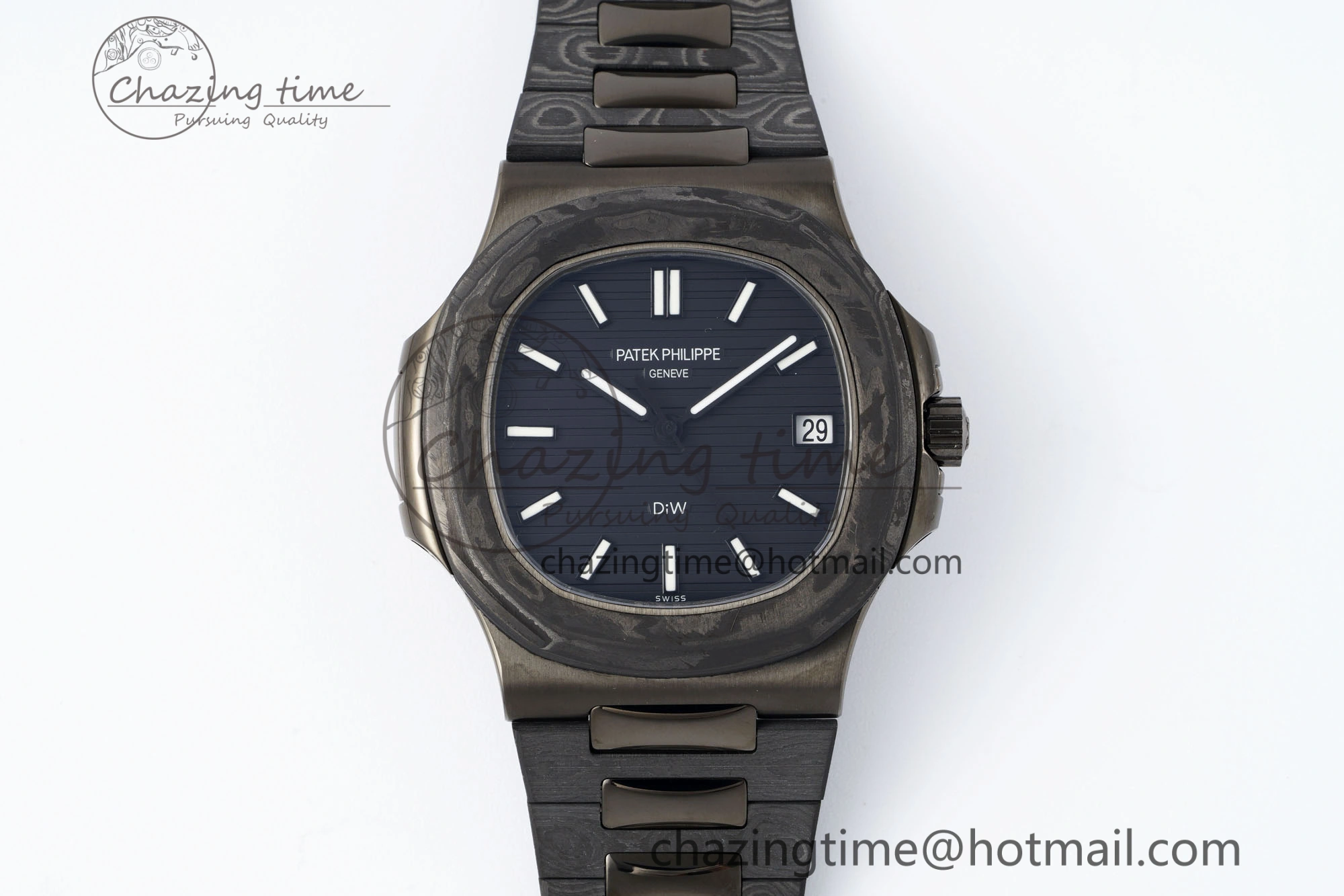 Nautilus 5711 DIW Carbon DIWF 1:1 Best Edition Black Textured Dial on Carbon PVD Bracelet 324CS