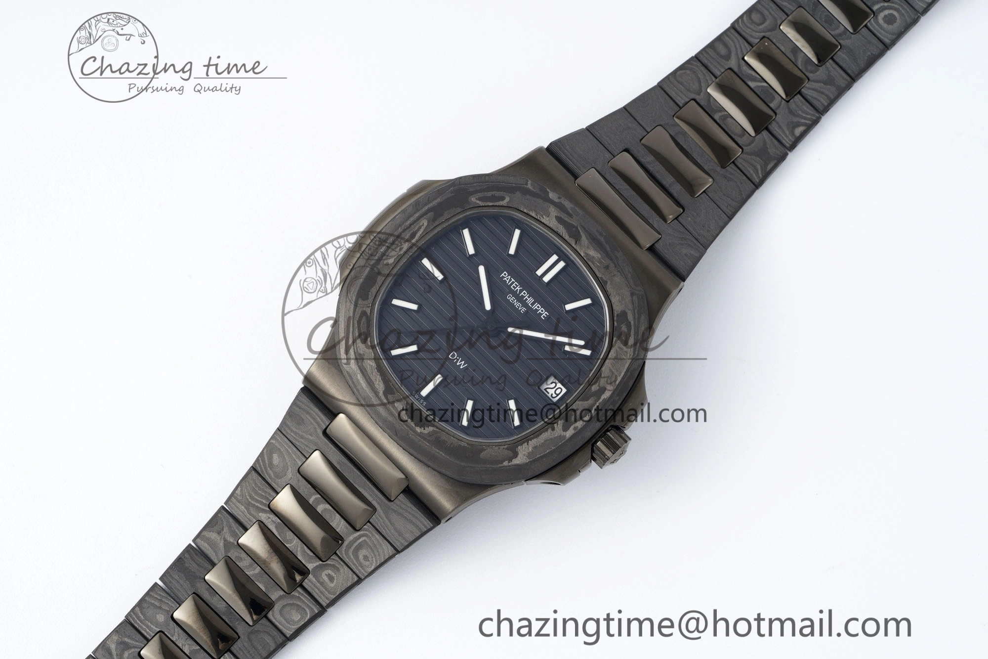 Nautilus 5711 DIW Carbon DIWF 1:1 Best Edition Black Textured Dial on Carbon PVD Bracelet 324CS