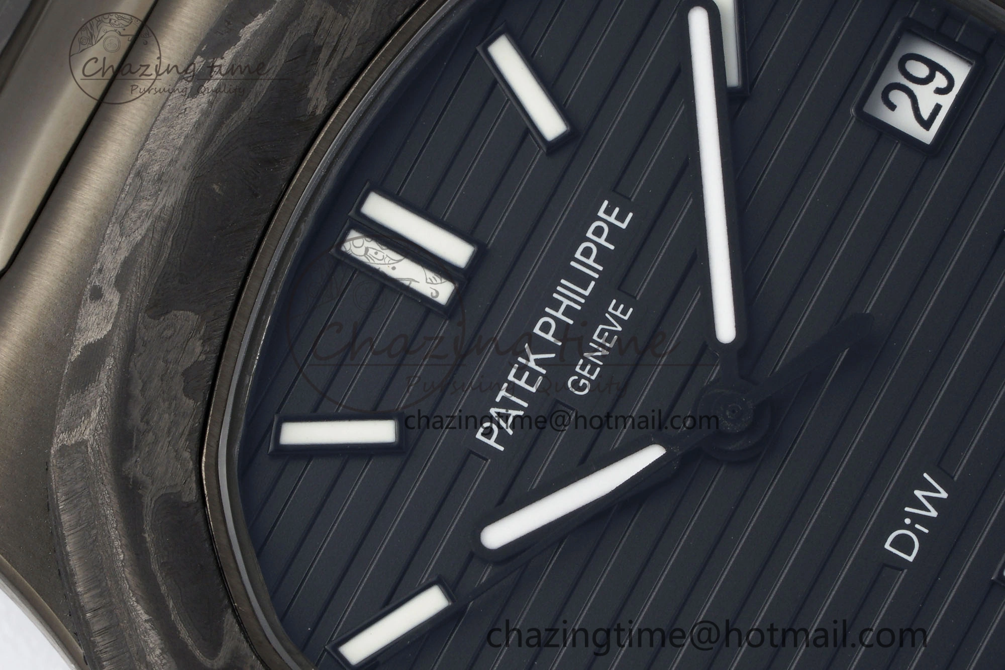 Nautilus 5711 DIW Carbon DIWF 1:1 Best Edition Black Textured Dial on Carbon PVD Bracelet 324CS