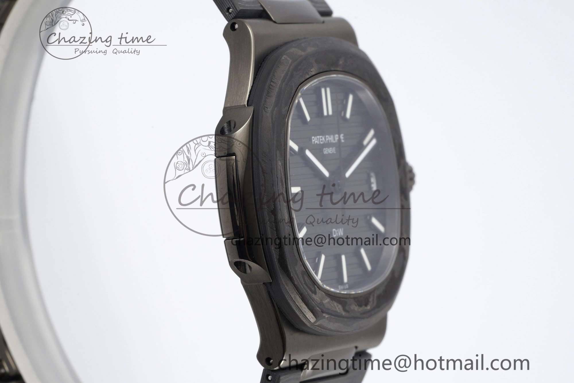 Nautilus 5711 DIW Carbon DIWF 1:1 Best Edition Black Textured Dial on Carbon PVD Bracelet 324CS