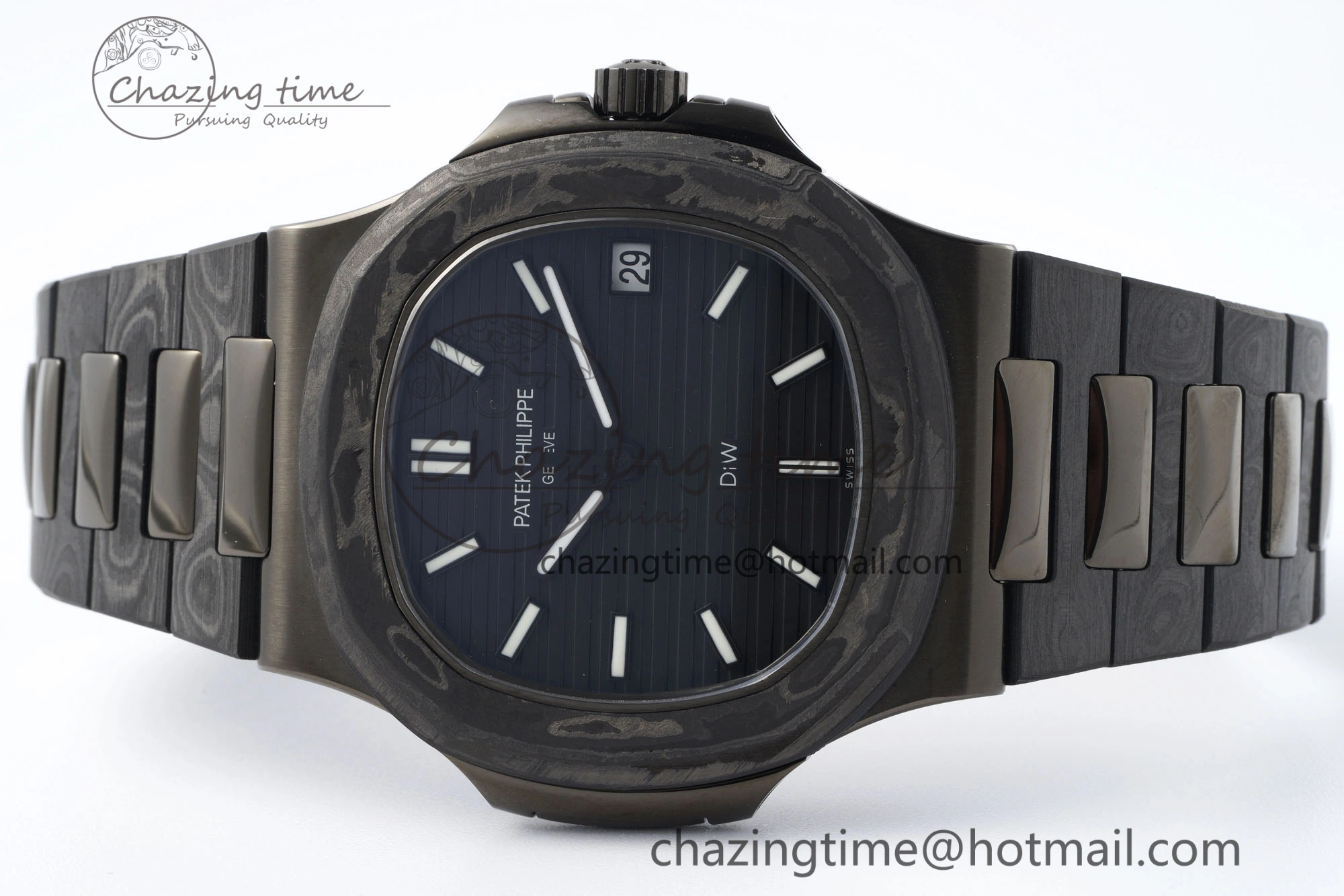 Nautilus 5711 DIW Carbon DIWF 1:1 Best Edition Black Textured Dial on Carbon PVD Bracelet 324CS