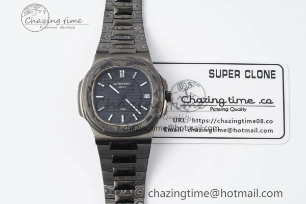 Nautilus 5711 DIW Carbon DIWF 1:1 Best Edition Black Textured Dial on Carbon PVD Bracelet 324CS