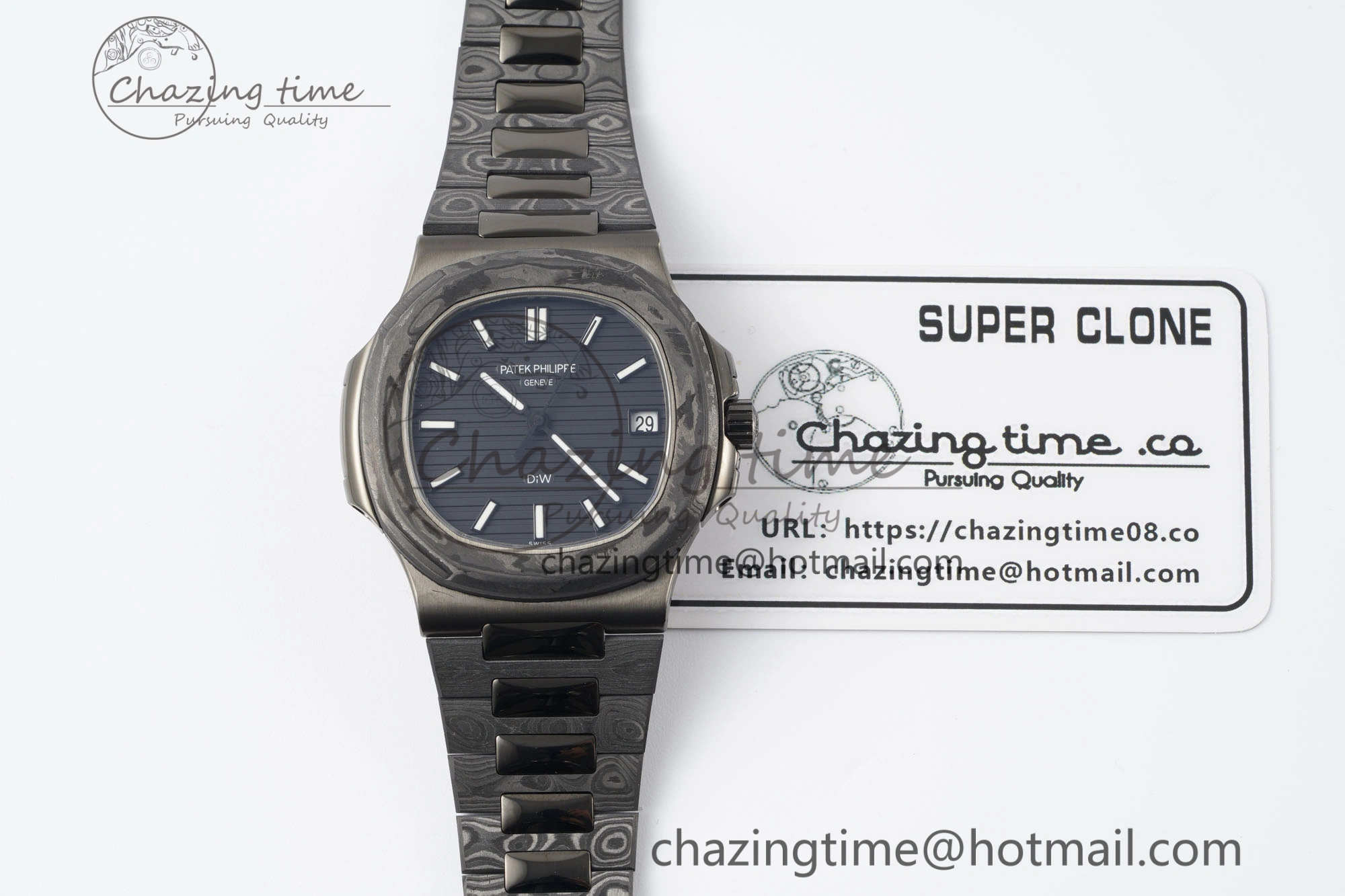 Nautilus 5711 DIW Carbon DIWF 1:1 Best Edition Black Textured Dial on Carbon PVD Bracelet 324CS