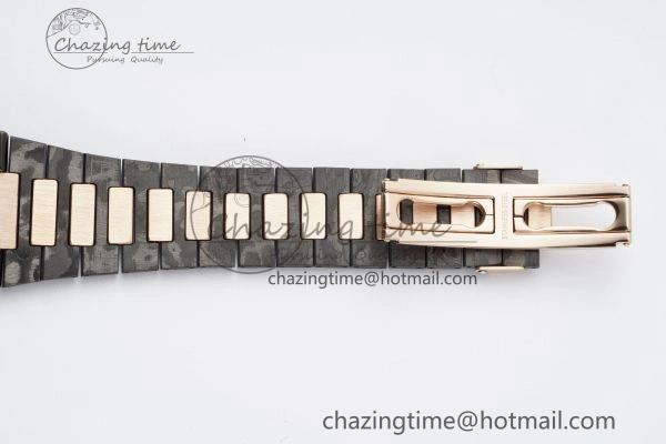 Nautilus 5711 DIW Carbon DIWF 1:1 Best Edition Black Textured Dial on Carbon RG Bracelet 324CS