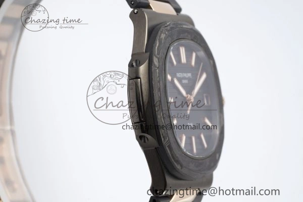 Nautilus 5711 DIW Carbon DIWF 1:1 Best Edition Black Textured Dial on Carbon RG Bracelet 324CS