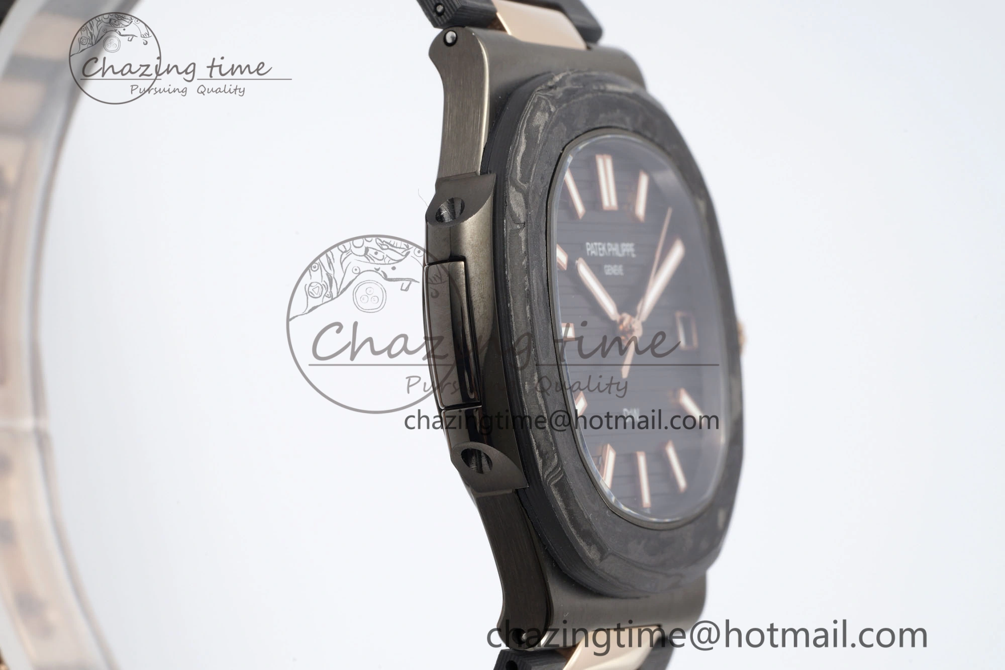 Nautilus 5711 DIW Carbon DIWF 1:1 Best Edition Black Textured Dial on Carbon RG Bracelet 324CS
