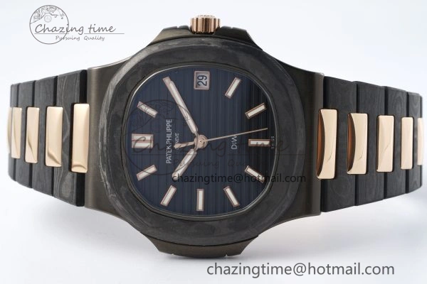Nautilus 5711 DIW Carbon DIWF 1:1 Best Edition Black Textured Dial on Carbon RG Bracelet 324CS