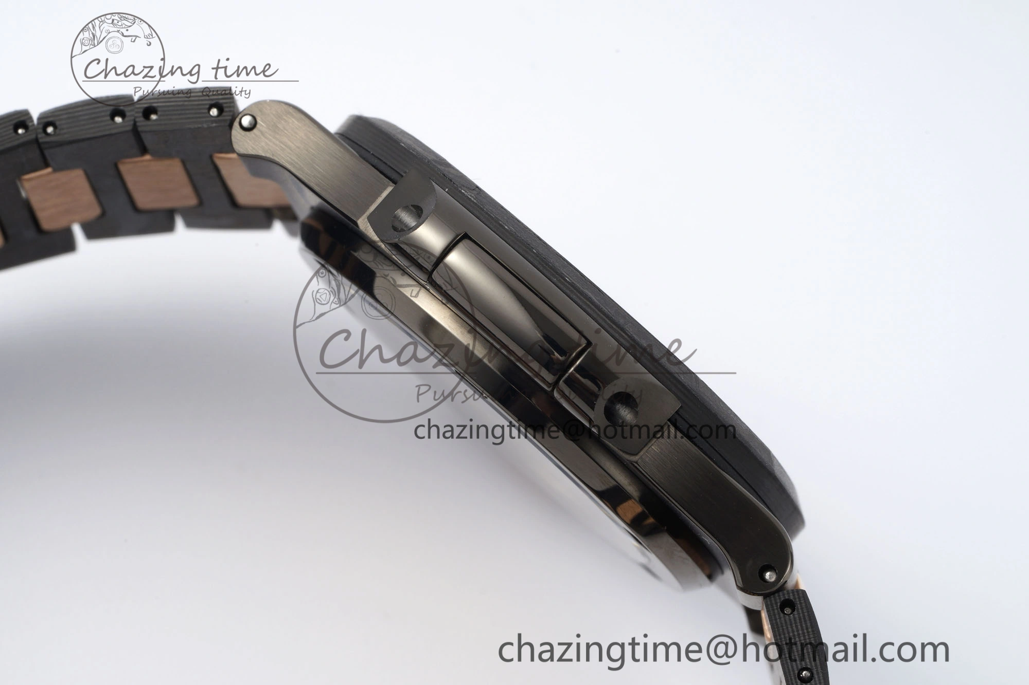 Nautilus 5711 DIW Carbon DIWF 1:1 Best Edition Black Textured Dial on Carbon RG Bracelet 324CS