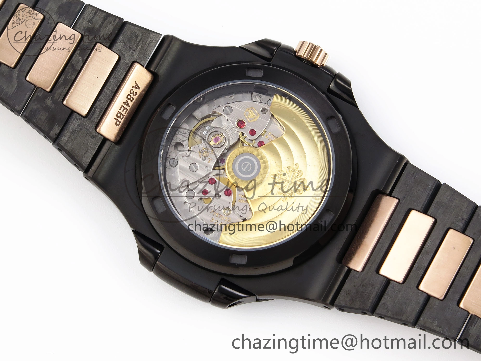 Nautilus 5711 DIW Carbon DIWF 1:1 Best Edition Black Textured Dial on Carbon RG Bracelet 324CS