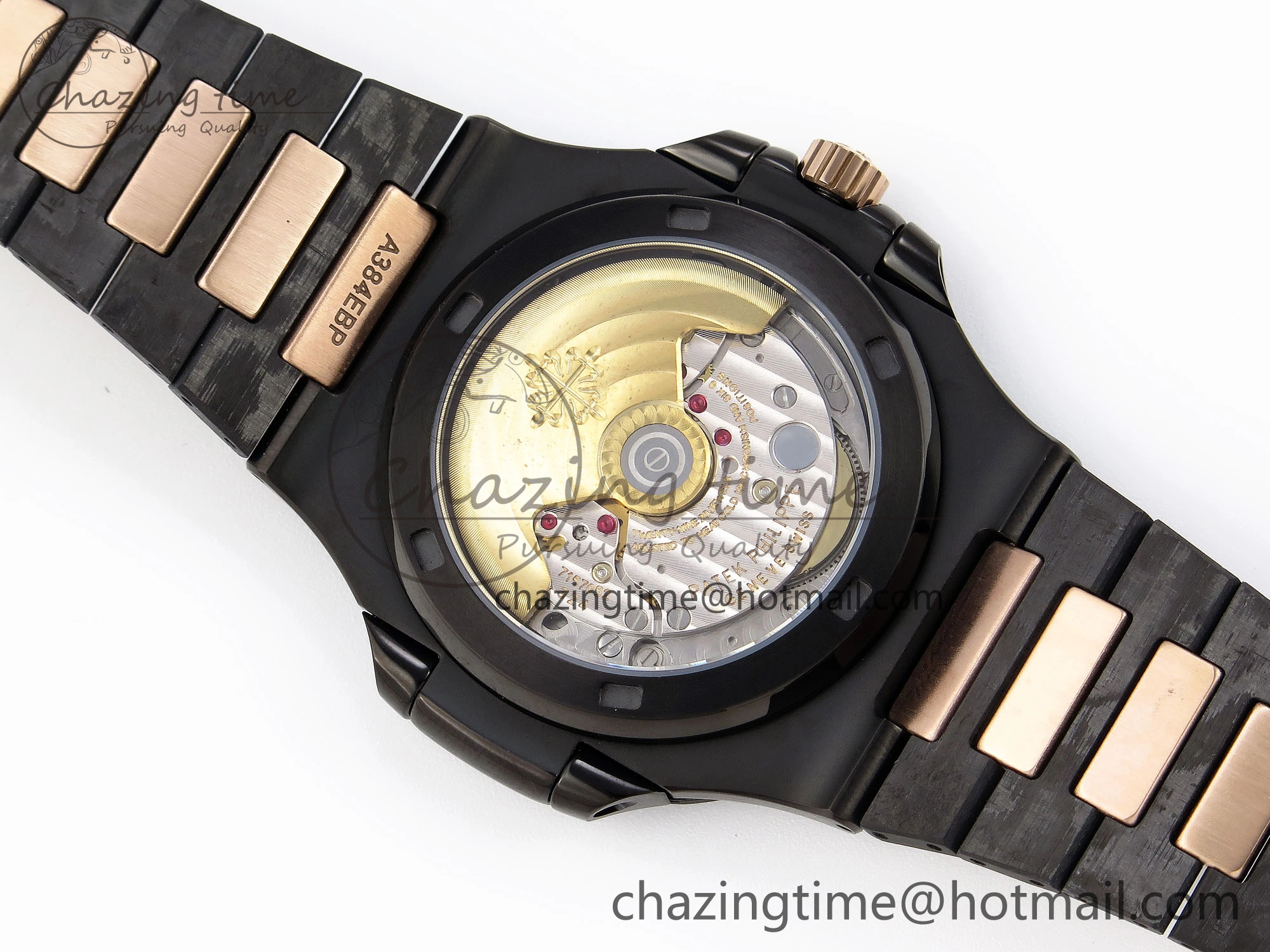 Nautilus 5711 DIW Carbon DIWF 1:1 Best Edition Black Textured Dial on Carbon RG Bracelet 324CS