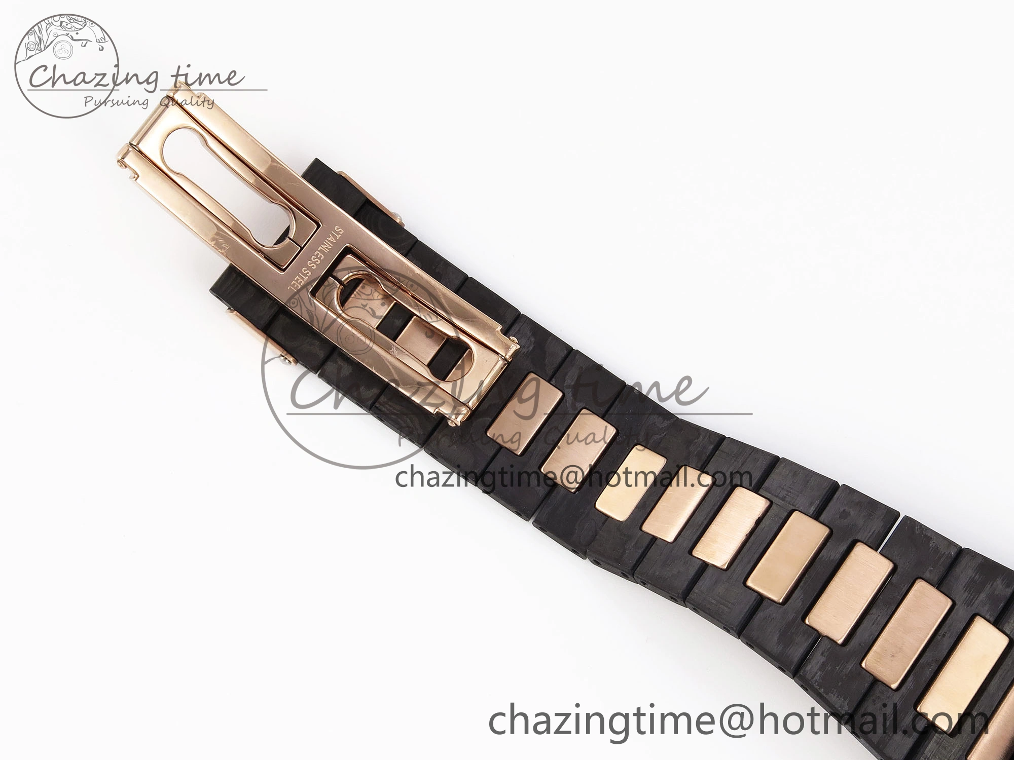 Nautilus 5711 DIW Carbon DIWF 1:1 Best Edition Black Textured Dial on Carbon RG Bracelet 324CS