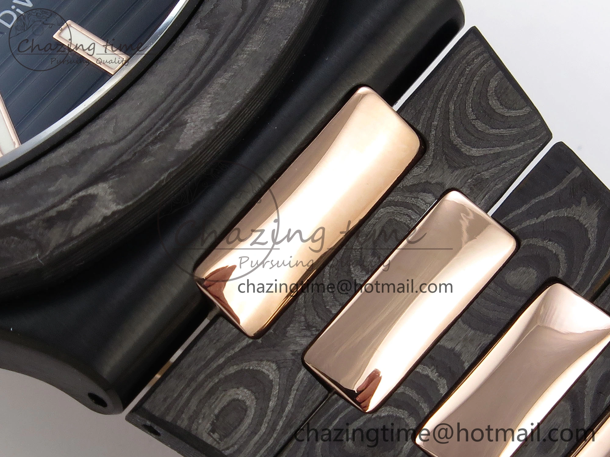 Nautilus 5711 DIW Carbon DIWF 1:1 Best Edition Black Textured Dial on Carbon RG Bracelet 324CS