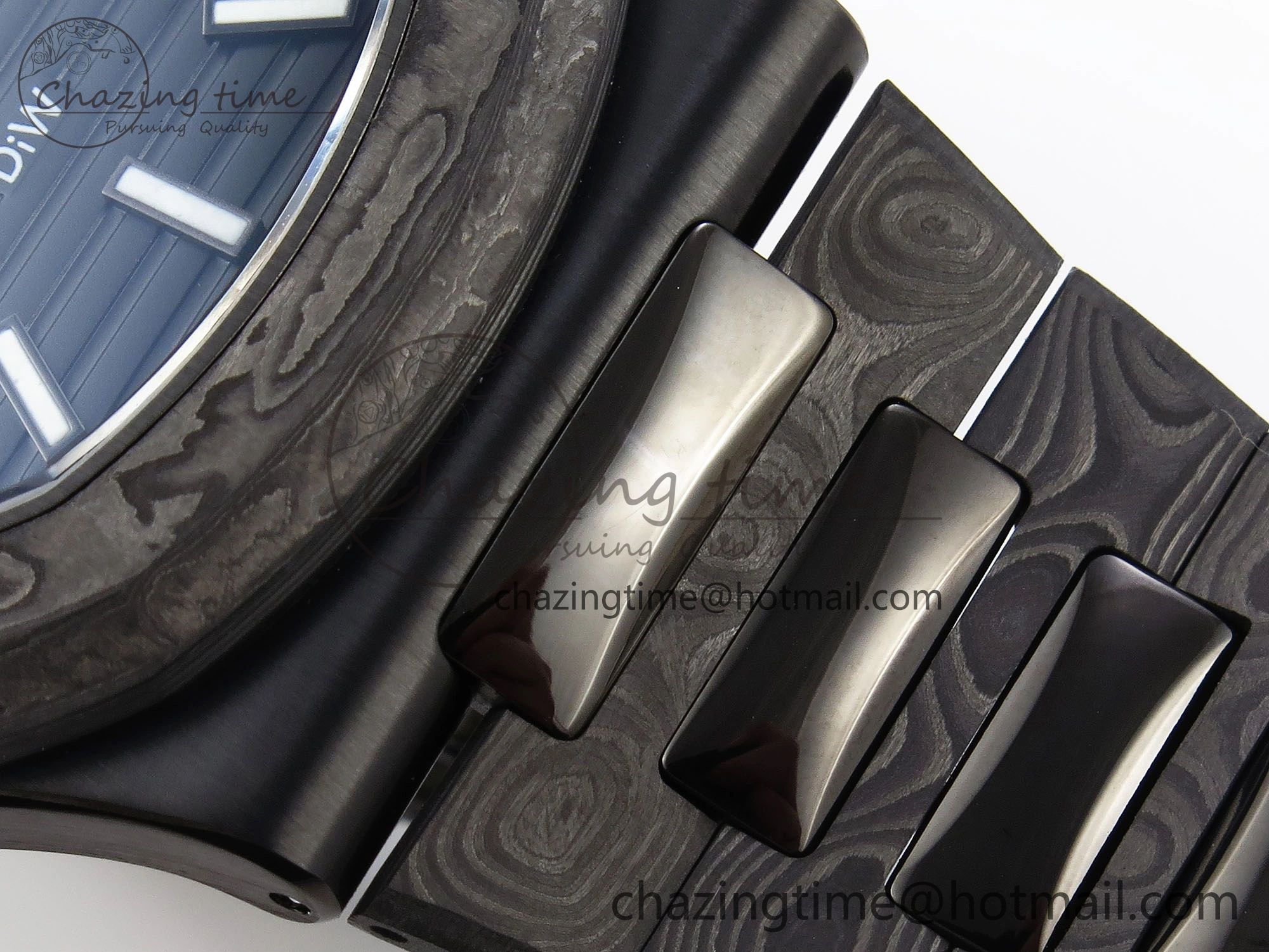 Nautilus 5711 DIW Carbon DIWF 1:1 Best Edition Blue Textured Dial on Carbon PVD Bracelet 324CS