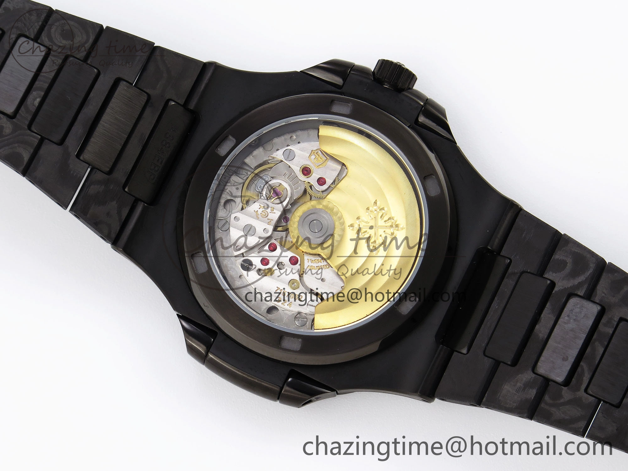 Nautilus 5711 DIW Carbon DIWF 1:1 Best Edition Blue Textured Dial on Carbon PVD Bracelet 324CS