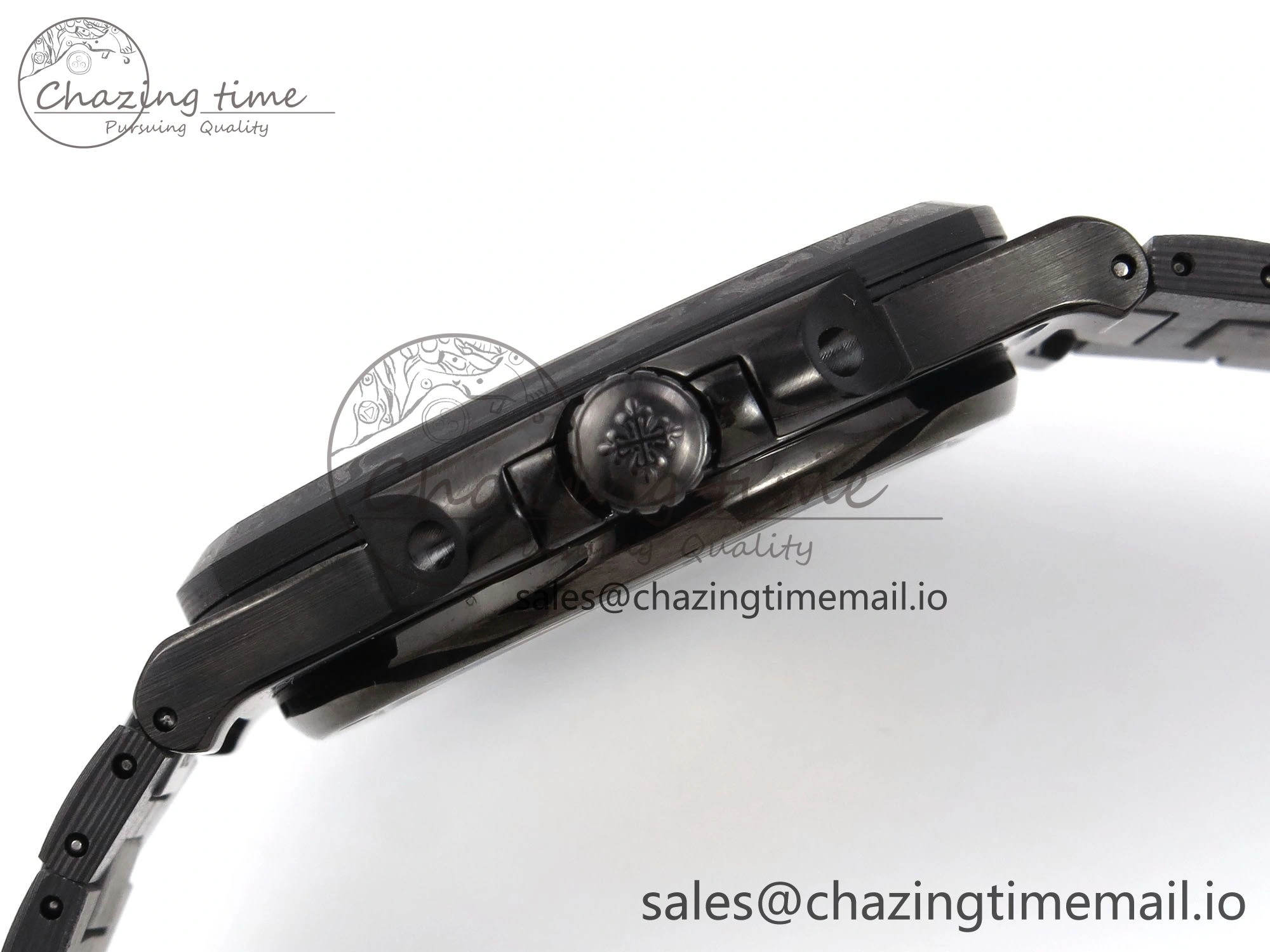 Nautilus 5711 DIW Carbon DIWF 1:1 Best Edition Green Textured Dial On Carbon Bracelet 324CS