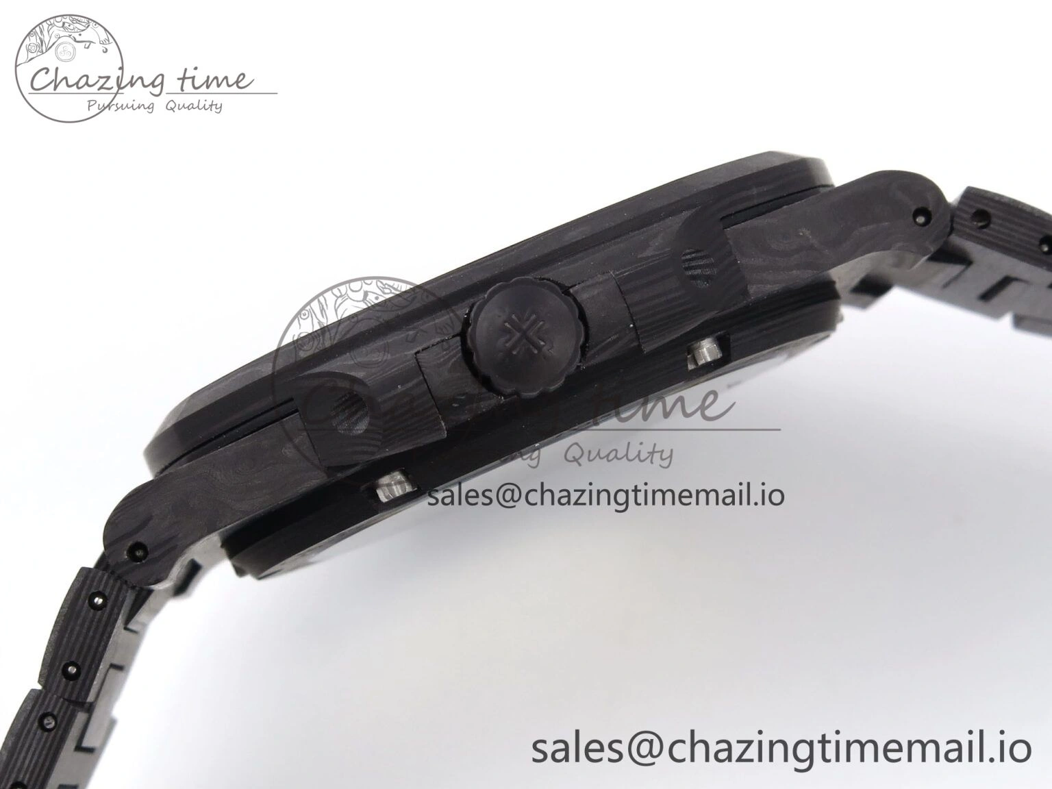 Nautilus 5711 DIW Carbon DIWF 1:1 Best Edition Orange Textured Dial On Carbon Bracelet 324CS