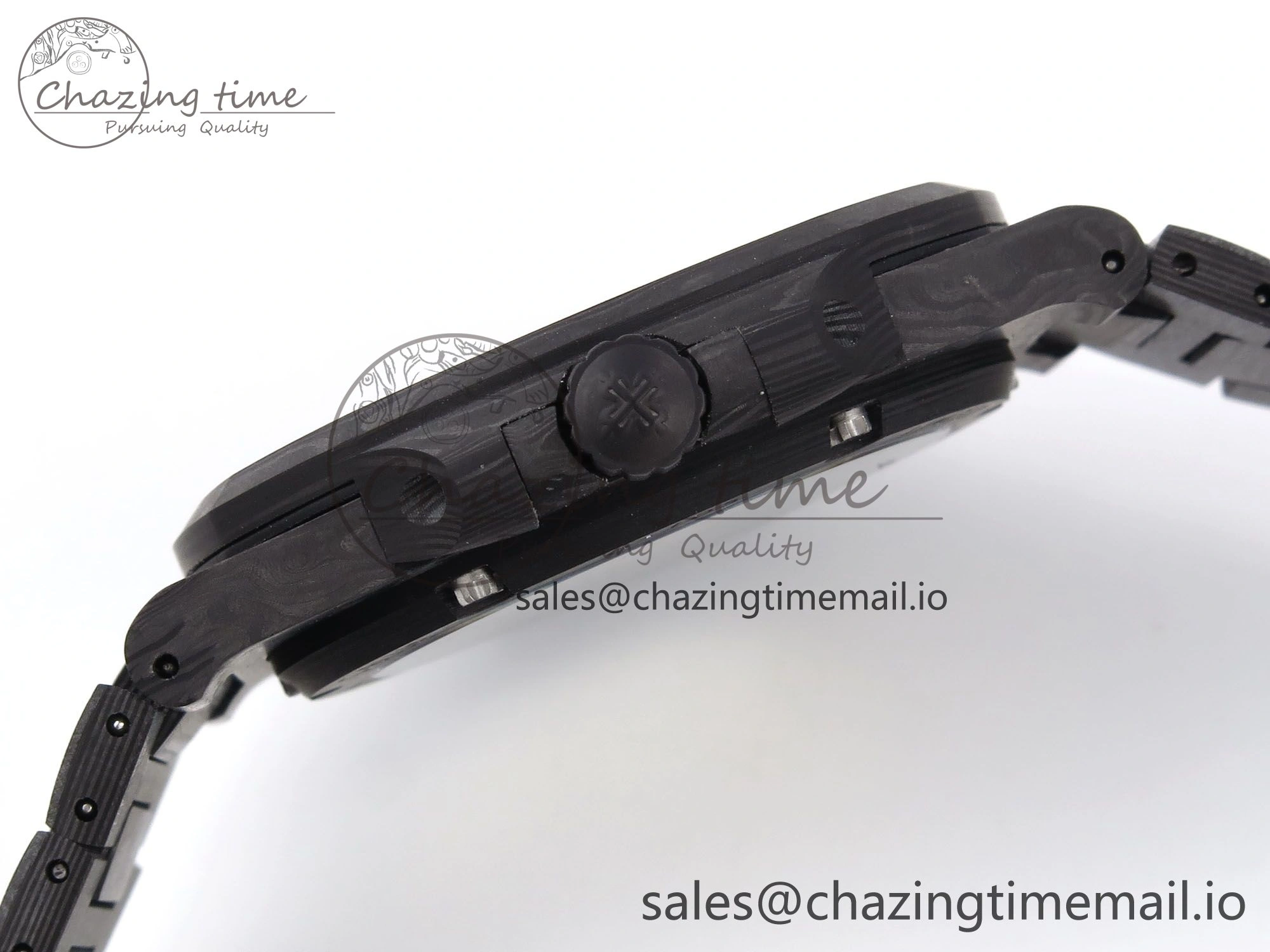 Nautilus 5711 DIW Carbon DIWF 1:1 Best Edition Orange Textured Dial On Carbon Bracelet 324CS