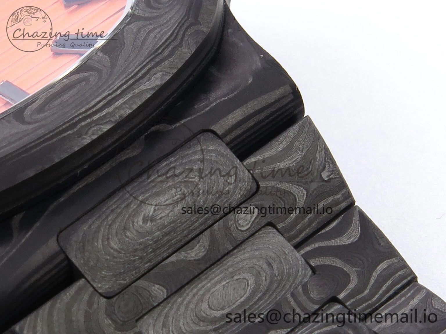 Nautilus 5711 DIW Carbon DIWF 1:1 Best Edition Orange Textured Dial On Carbon Bracelet 324CS