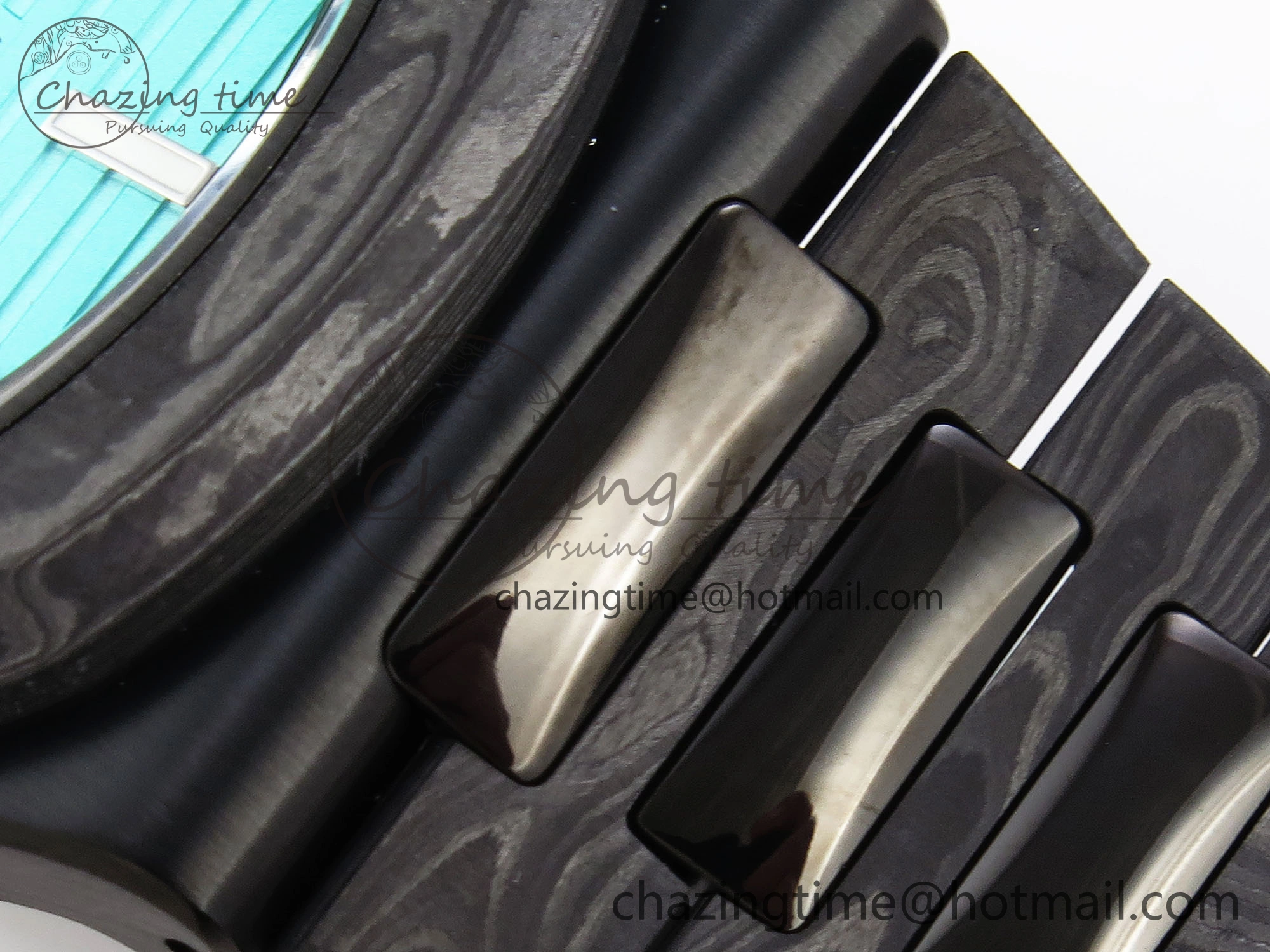 Nautilus 5711 DIW Carbon DIWF 1:1 Best Edition Tiffany Blue Textured Dial on Carbon PVD Bracelet 324CS
