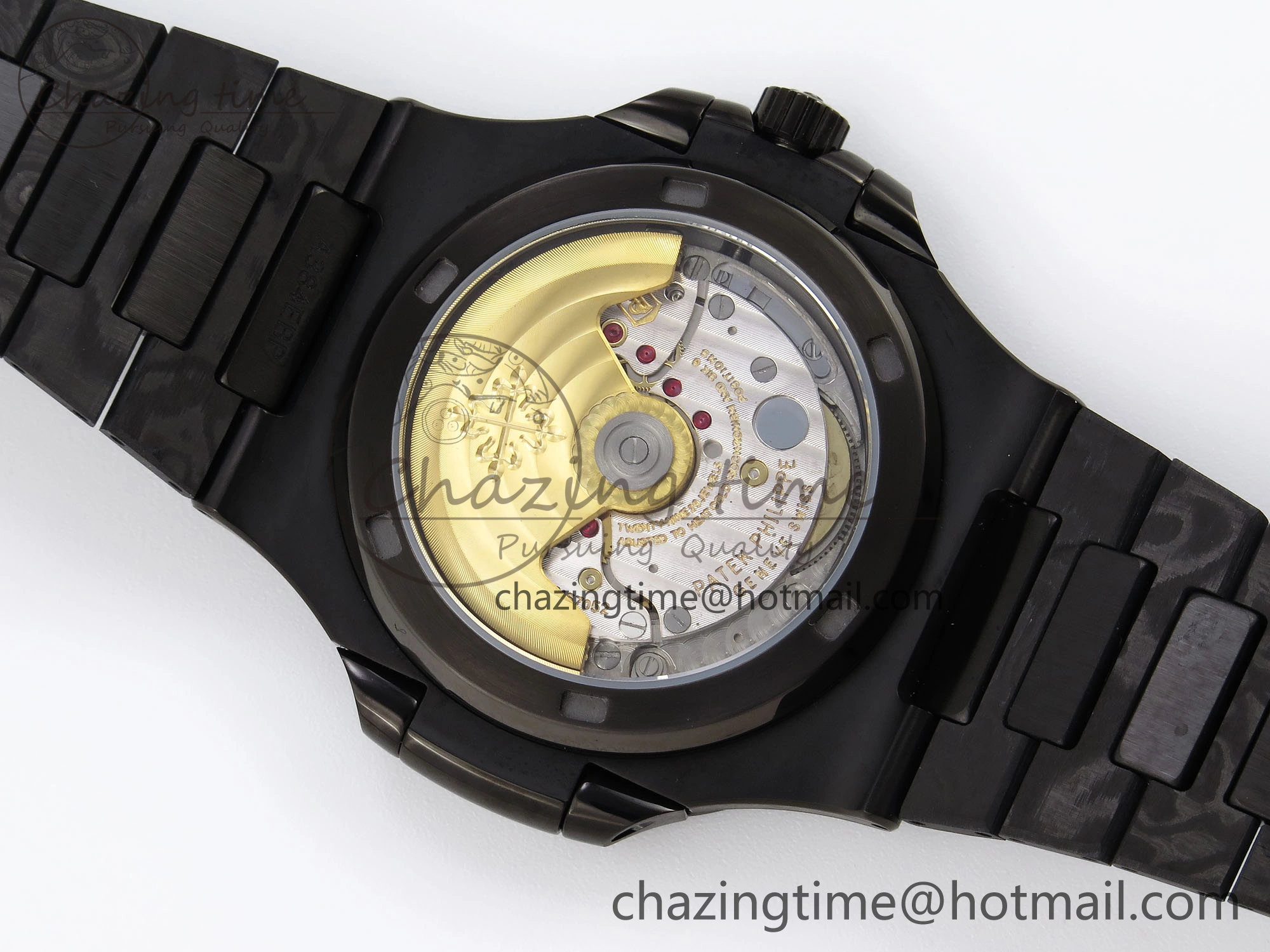 Nautilus 5711 DIW Carbon DIWF 1:1 Best Edition Tiffany Blue Textured Dial on Carbon PVD Bracelet 324CS