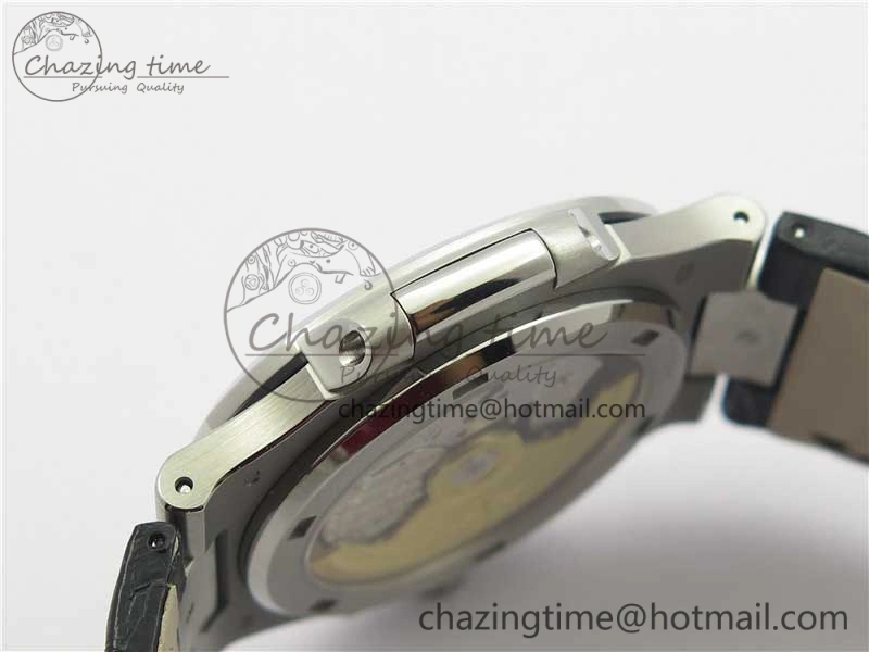 Nautilus 5711 PPF 1:1 Best Edition Blue Textured Dial on Leather Strap 324CS V4
