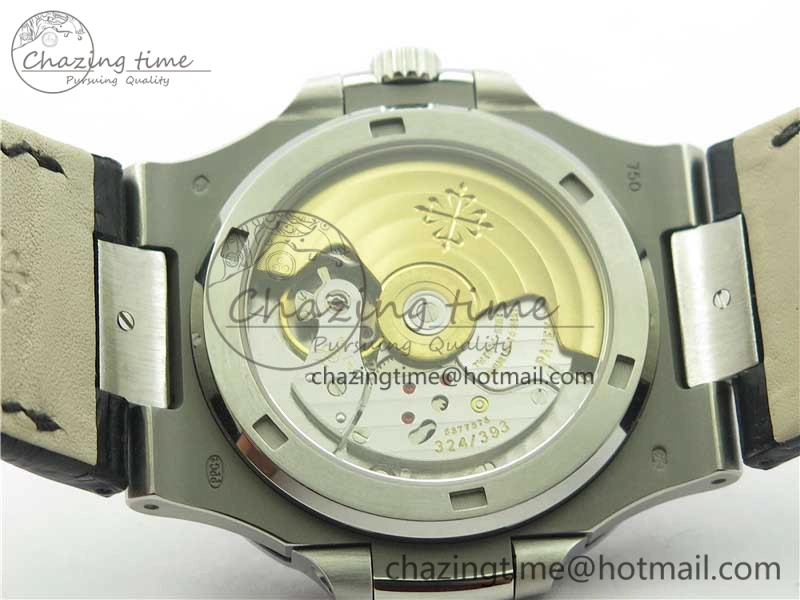 Nautilus 5711 PPF 1:1 Best Edition Blue Textured Dial on Leather Strap 324CS V4