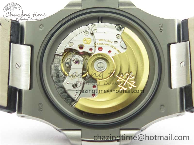 Nautilus 5711 PPF 1:1 Best Edition Blue Textured Dial on Leather Strap 324CS V4