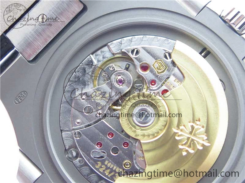 Nautilus 5711 PPF 1:1 Best Edition Blue Textured Dial on Leather Strap 324CS V4