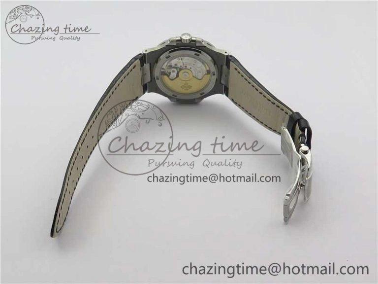 Nautilus 5711 PPF 1:1 Best Edition Blue Textured Dial on Leather Strap 324CS V4