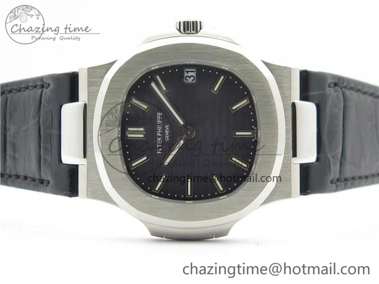 Nautilus 5711 PPF 1:1 Best Edition Gray Textured Dial on Leather Strap 324CS V4